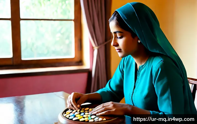 Home 17 컬러테라피를 통한 감정 치유 과정 - Photorealistic color therapy emotional healing scene in a serene Pakistani home, a modest Urdu-speak...